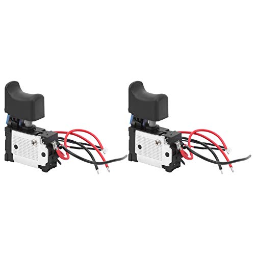 2Pcs Interrupteur électrique, Teeno 21v Commutateur de déclenchement de remplacement pour forage, 8x16x5Speed Outil de commande de déclenchement de puissance 16A DC pour l'électricité à main