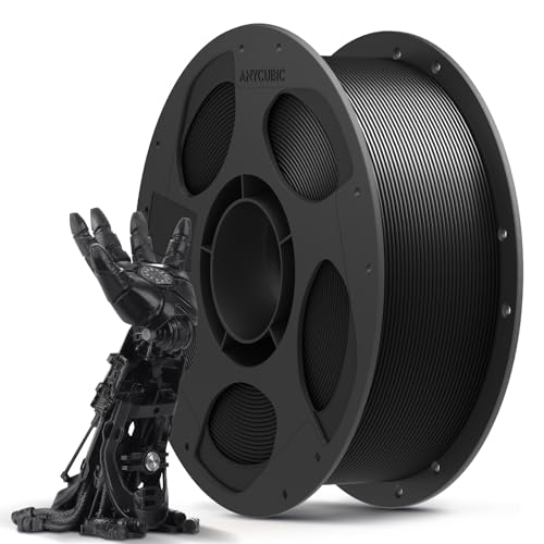 ANYCUBIC Filament 1.75 PLA, 1kg Bobine PLA Filament pour Imprimante 3D, Identification Intelligente Filament, (Noir Perle) Noir 1kg
