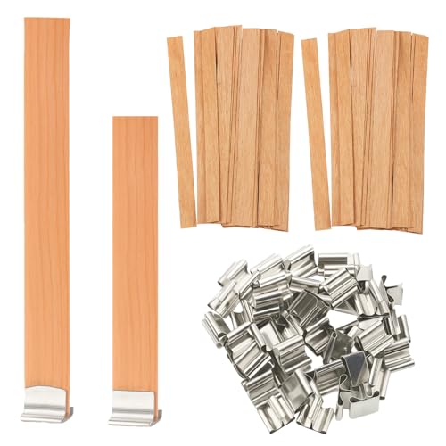 Holzdochte Für Kerzen, Dauerdocht,120 Stück Kerzendocht Set Mit...