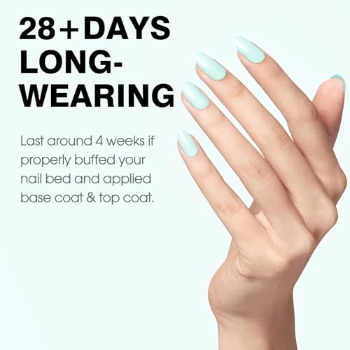 Image of CANNI 9ml Soft Iceberg Blue Gel Nail Polish, High Gloss UV LED Soak Off Gel