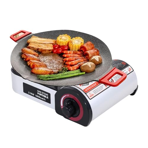 Estufa Portátil De Camping | Cocina de Camping Compacta con Quemador | Quemador Para Freír, Calentador De Encimera Y Accesorios Ligeros De Cocina Para Mesa De Chef Al Aire Libre