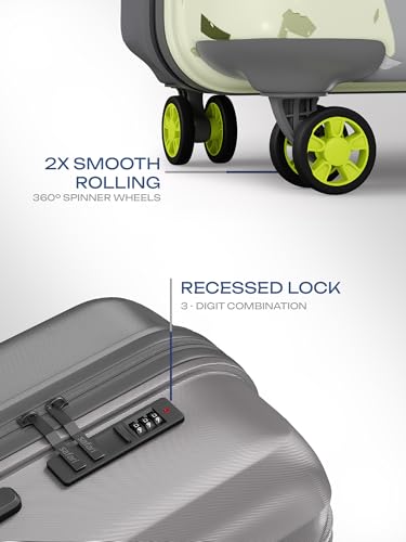 Image of Safari Tazzo 8 Wheels 66cm Medium Size Trolley Bag, Hard Case Polycarbonate, 360º Wheeling Small Check in Luggage, Suitcase for Travel, Trolley Bags for Travel, Printed