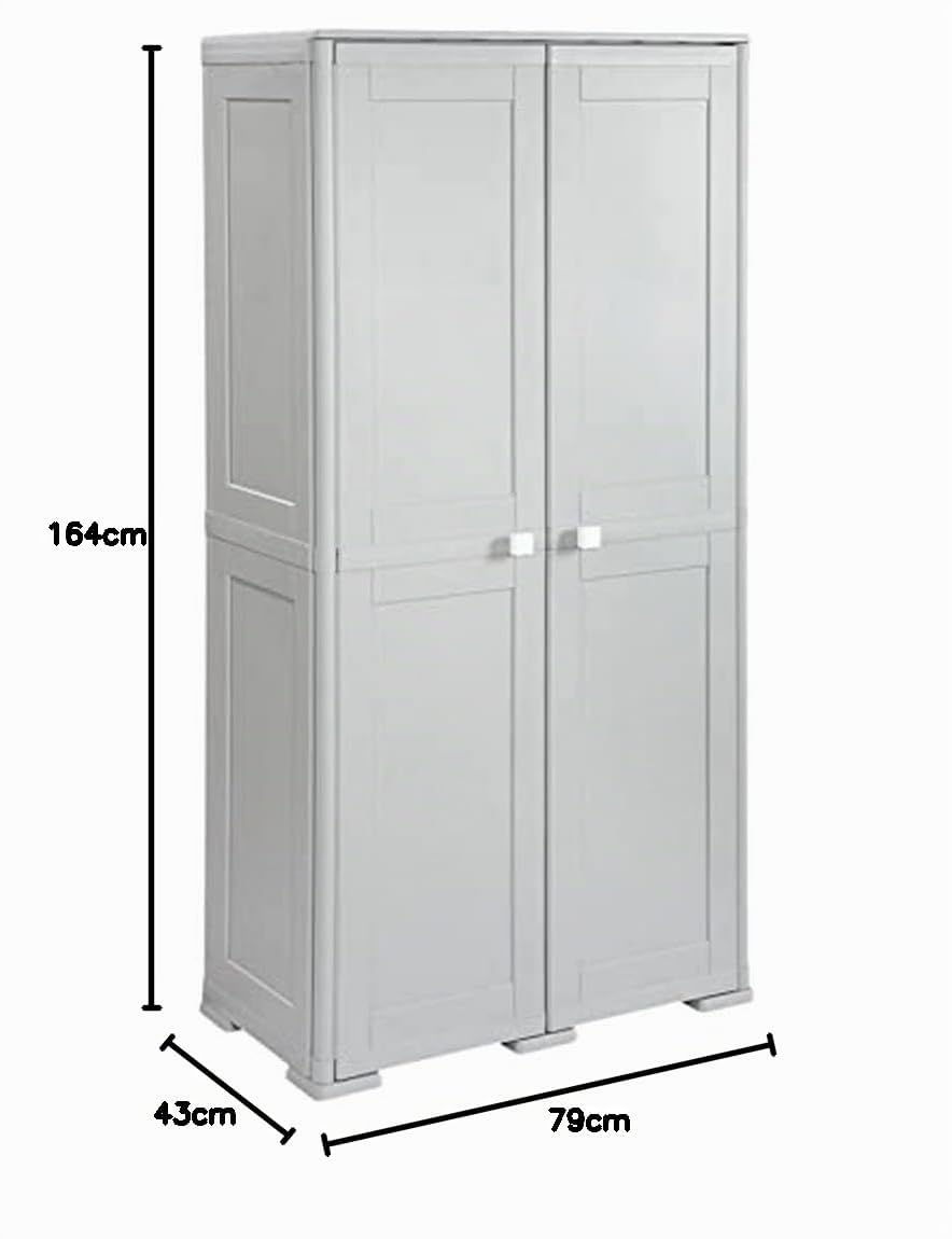 Tontarelli S.p.A. PORTASCOPE SIMPLEX con 1 RIPIANO Grigio Mobile Contenitore, 79X43XH164CM