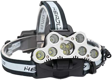 Headlight 9 led كشافات الصيد المصباح usb قابلة للشحن ضوء الصيد ضوء مصباح يدوي مع مشعل صفير + كابل USB