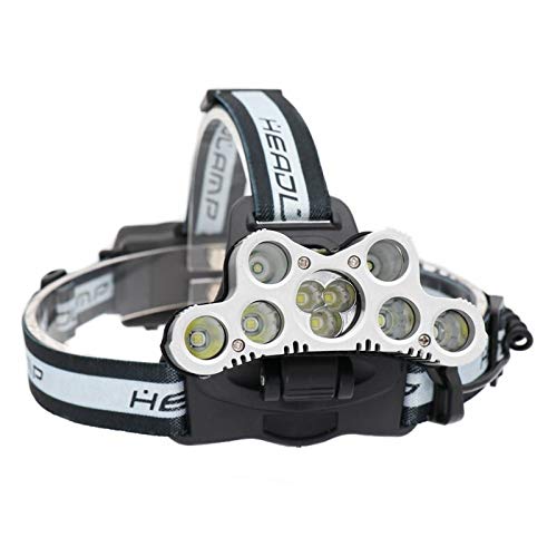 Headlight 9 led كشافات الصيد المصباح usb قابلة للشحن ضوء الصيد ضوء مصباح يدوي مع مشعل صفير + كابل USB