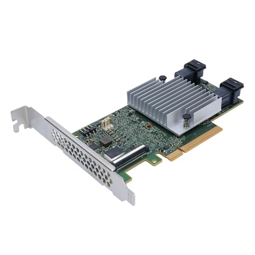 Denash Tarjeta Controladora, Velocidad de Transferencia de Datos de 12 GB/s, Memoria caché de 2 GB PCI Express 3.0, con 4 Puertos Internos Serial ATA SAS, para Computadoras de