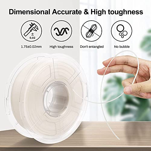 Image of iSANMATE PLA 3D Printer Filament, PLA Filament 1.75mm Glow in The Dark Filament Red, Dimensional Accuracy + /- 0.03 mm, 1 kg /Spool