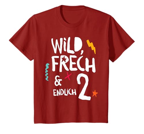 Wild, Frech & endlich 2, Kindergeburtstag zweiter Geburtstag T-Shirt