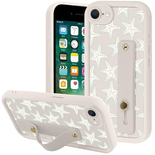 Coque silicone iPhone SE antichoc protection 11.9 cm avec cordon étoile de mer