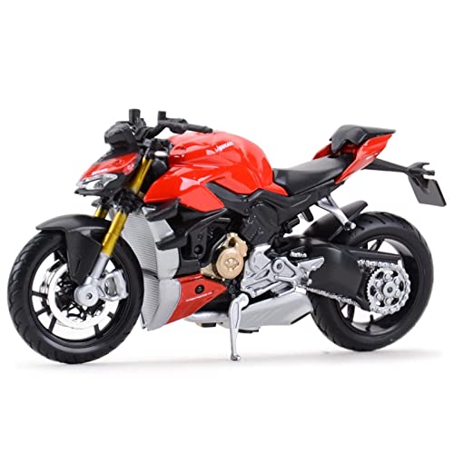Moto Ducati Super Naked V4 S 1:18 en miniatura de fundición de alta precisión