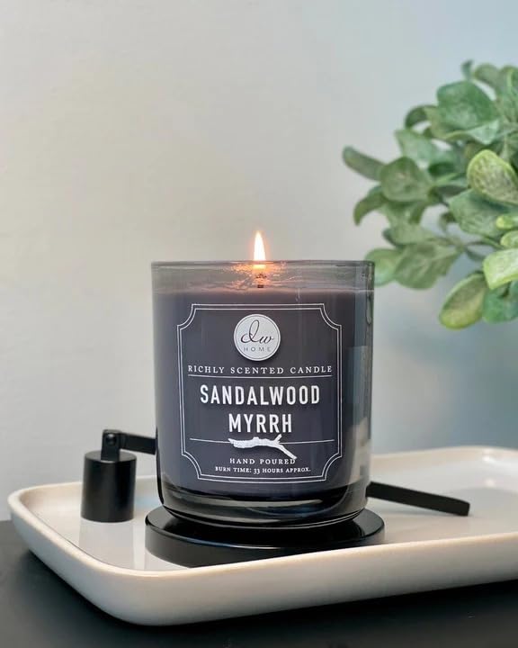 Amazon.com: DW Home Sandalwood Myrrh Scented Candle for Home, 9 oz, Medium  Single Wick Candle Jar, Up to 33H Burn Time, Luxury Scented Candle for  Relaxation, Gifting, Home Decor : Home &