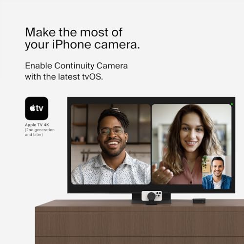 Belkin iPhone Mount with MagSafe for Apple TV 4K - MacBook Continuity Support w/tvOS - Turn Phone to Webcam, Compatible with MacBook Pro, Air, iPhone 16,15,14,13 & More - Gray by Belkin - Used condition - Image 2