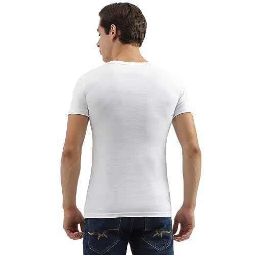 Image of UNITED COLORS OF BENETTON Men's Cotton Solid Regular Fit T-Shirt
