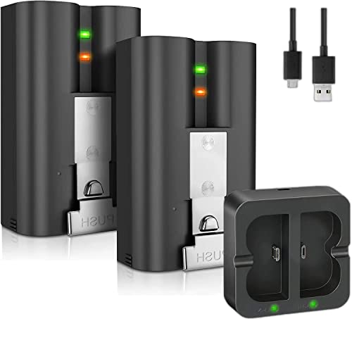 2pc 6500mAh Replacement Battery and Dual Charging Station,Compatible with Ring-Doorbell Camera 2/3/3plus/4,Spotlight Camera and Stick Up Camera,Rechargeable Upgraded Lithium-ion Batteries 3.65V Camera