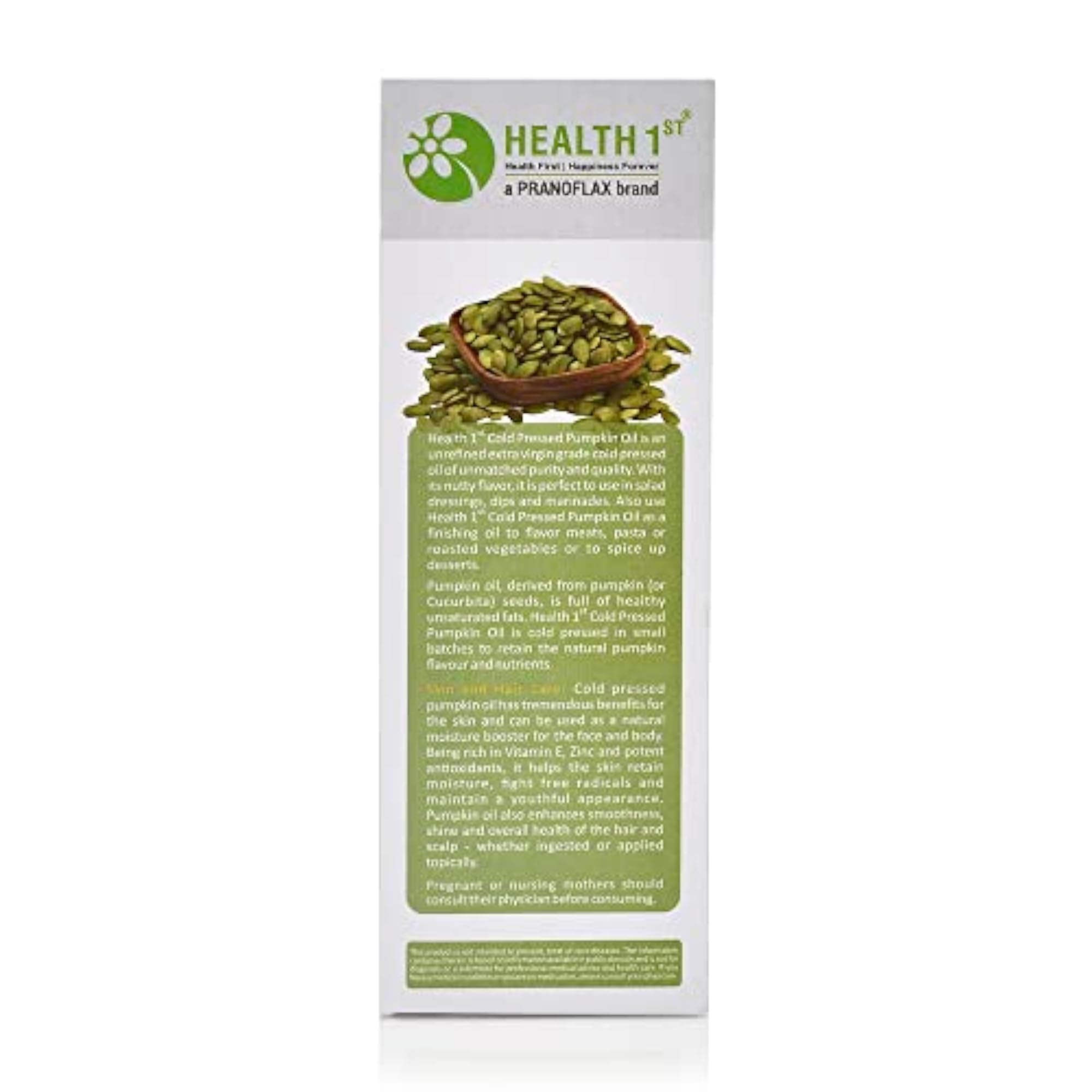 Cold Pressed Pumpkin Oil, 100 ml for Skin Nourishment