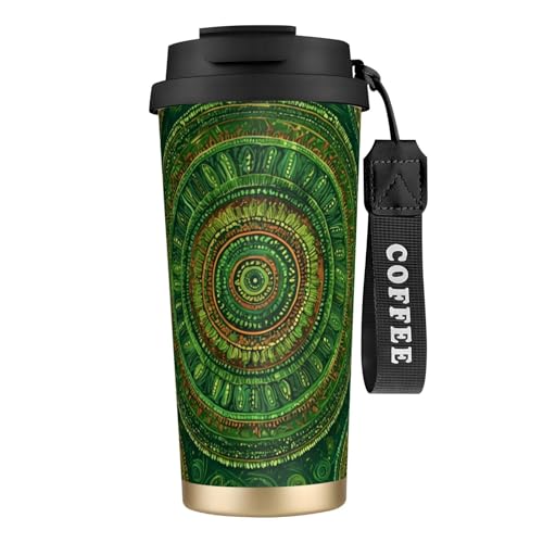 YBGHDAA Green Spot 316 Tasse à café de voyage en acier inoxydable, gobelet à café étanche, doublé, isotherme