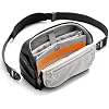 Inateck Sling Bag X-Modo, 135 Opening Design Tech Pouch, Water-resistant Protective Storage Crossbody Bag for Men Women, Compatible with iPad Mini, Switch, Hard Drives, Headphones, Black