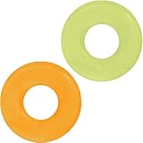 Ignite Thick Power Stretch Donut Cock Ring - Orange/Green 2 Pack