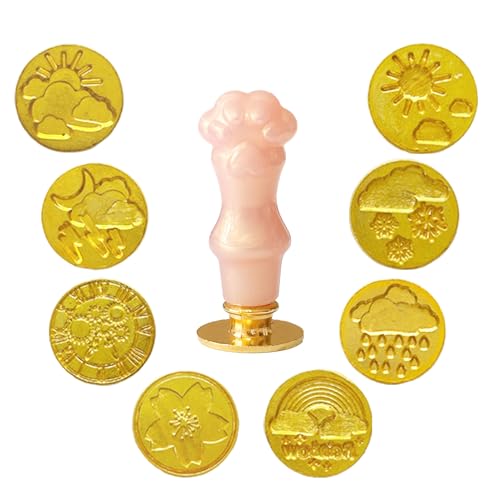 Wax Seal Stamp Kit, 2 Boxes and 880 Pcs Wax Seal Beads with Sealing Warmer, Stamp, Spoon, Metallic Pen and Envelope, for Spring Gift and Decoration
