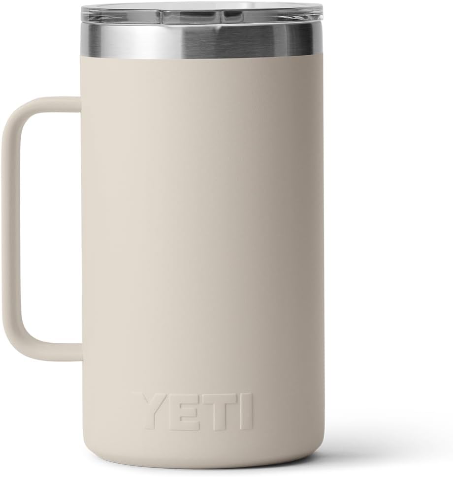 YETI Rambler 24 oz Mug, Vacuum Insulated, Stainless Steel with MagSlider Lid, Cape Taupe - Image 5