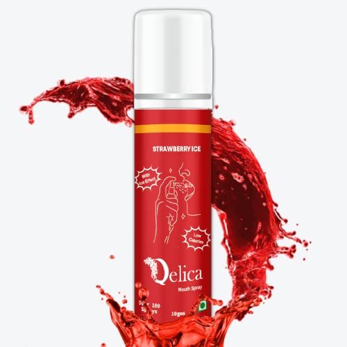 Image of Qelica Kissing Mouth Spray 10g Valentine Kiss Ready Mouth Spray | Alcohol Free Breath Freshener For Men & Women (Strawberry Ice)