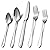Silverware Set, 40-Piece Flatware Set, Wildone Stainless Steel Tableware Cutlery Set Service for 8, Include Dinner Knives/Forks/Spoons, Mirror Polished, Dishwasher Safe