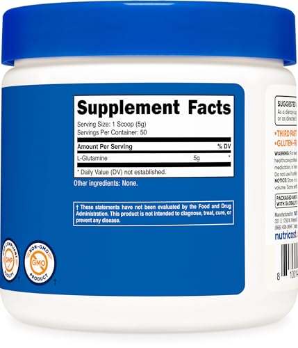 Image of Nutricost L-Glutamine Powder 250 Grams