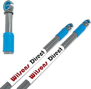 Wilsons Direct 2.4m/8ft Heavy Duty Line Prop Extending Telescopic Clothes Washing Colored Prop Pole (2 x 8ft Prop)