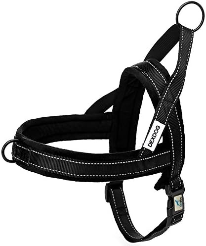 EZHarness Special Edition Fleece Dog Harness On/Off Quick | Easy Step in | Walk Vest (X-Small, Black)