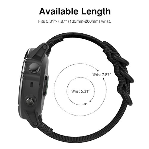 image for MoKo Band Compatible with Garmin Fenix 3, Fine Woven Nylon Adjustable 