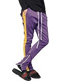Stu Harvey Girls Forever Cosplay Costume Guide 7 Purple Track Pants with Yellow Stripe