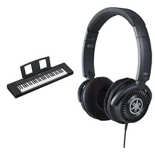 Yamaha Teclado digital NP-35 Piaggero con 76 teclas sensibles al tacto graduadas, incluido con auriculares HPH-150
