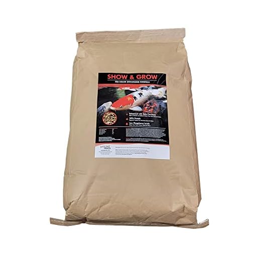 HALF OFF PONDS Show and Grow Koi and Goldfish Color Enhancing and Protein Food 50 lb Bag - KOISG-050