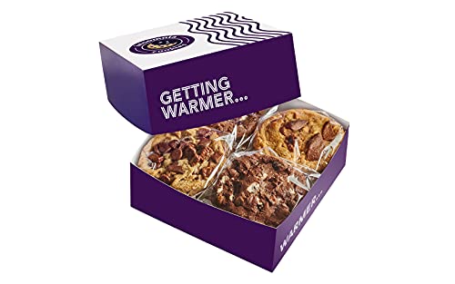 Insomnia Deluxe Cookie Gift Box, Triple Chocolate, Peanut Butter Cup, S'mores, Confetti, Oatmeal Chocolate Walnut, Salted Caramel Cookies (6 Deluxe 4.5 oz Cookies)