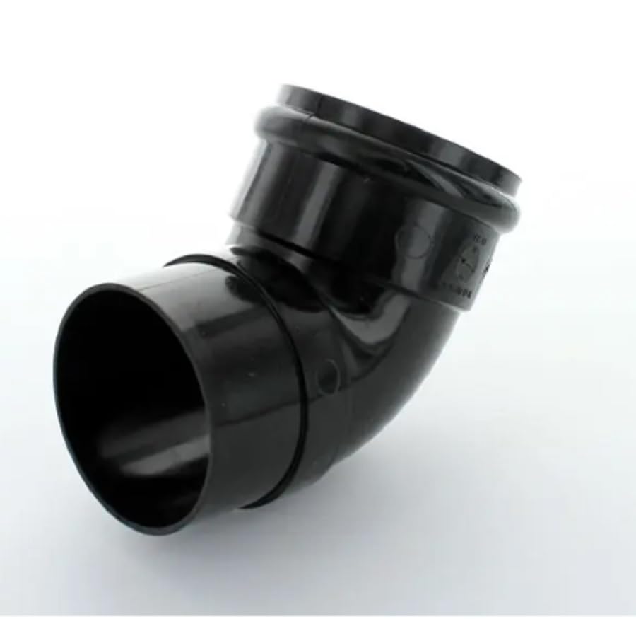 Deepflow 67.5deg Offset Socket/Spigot 68mm Black RNE255 Marley