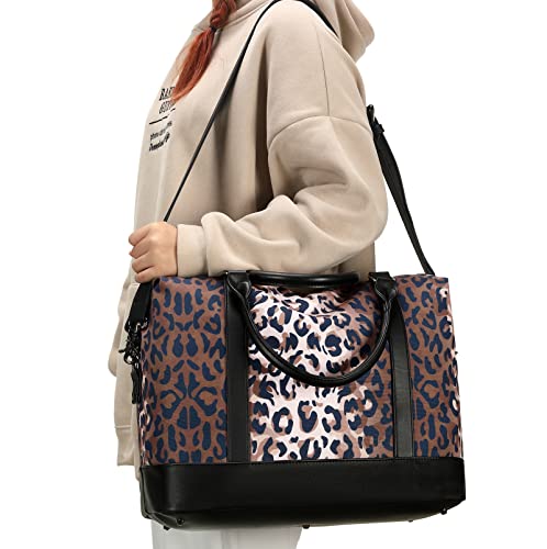 Bluboon Women Ladies Weekender Overnight Bag Carry on Tote travel Duffel in Trolley Handle - Thumbnail 5
