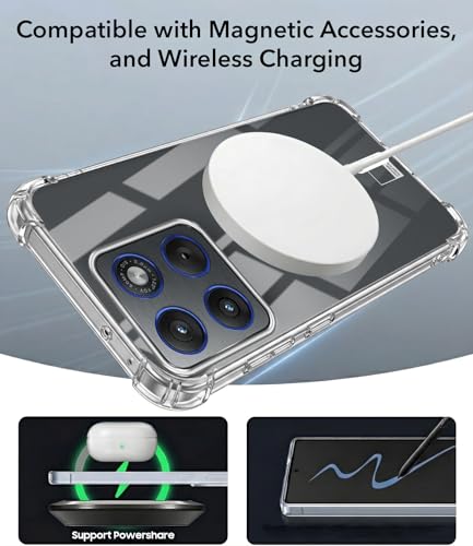 Image of Jkobi Shockproof Crystal-Clear Back Cover for Motorola Moto Edge 70 (Magsafe Wireless Support | Drop & Camera Protection | Hard Polycarbonate)