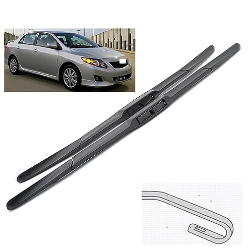 Balais d'essuie-glace hybrides pour Toyota Corolla E140 E150 de 2007 à 2012 avec balais avant 26" et 14"