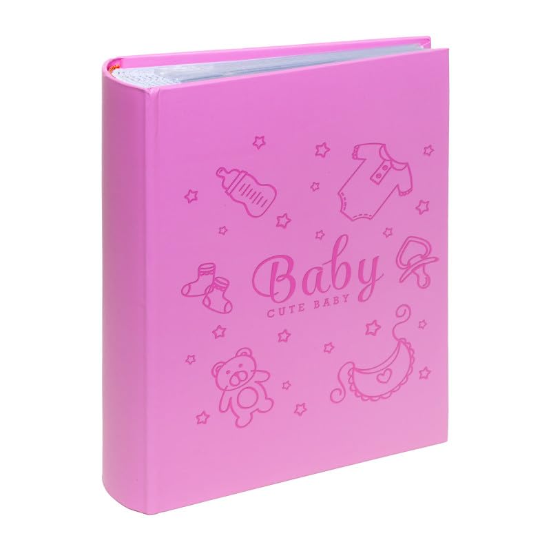 Album Photo Bebe pour Photos Format 10x15 - Album Enfant Durable pour 300 Photos avec des Espaces Supplémentaires pour des Notes Personnalisées | Facile à Remplir avec des Pochettes en Plastique