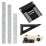 Pinewood Car Kit - 3 Sizes 24 pcs Iron Adhesive Weights, 1/4 OZ, 1/2 OZ, 1 OZ Adhesive Stick-on Weights and Derby Center of Gravity Stand - 1/16' Increments for Speed Optimization