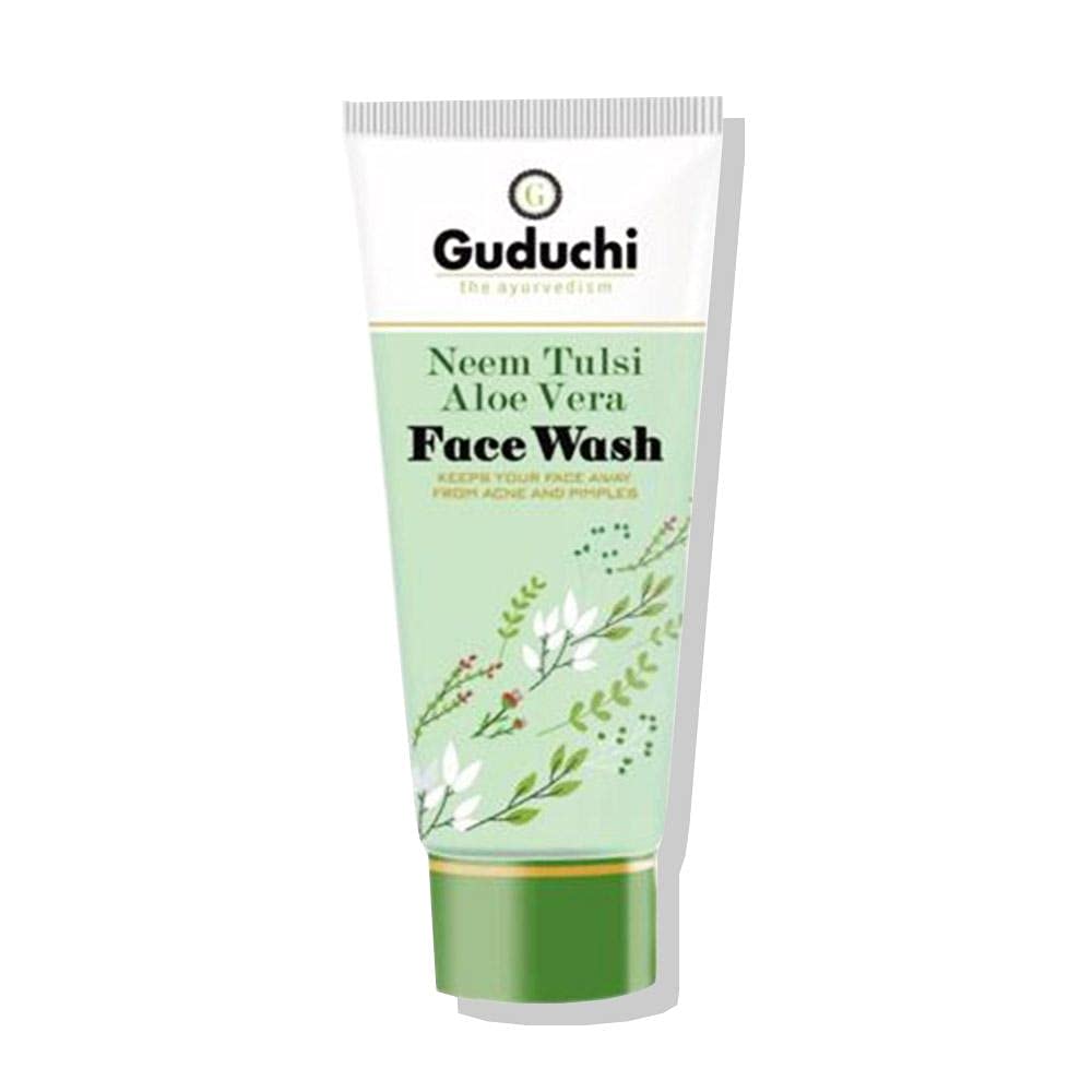 Guduchi – the ayurvedism Ayurveda Neem Tulsi Aloevera Face Wash, 50g, Skincare Cleanser for Acne, Scars, Pigmentation, Simple Face Wash for Women & Men