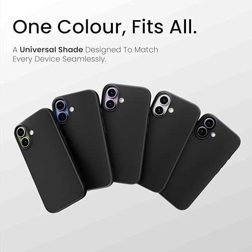 Image of CASEGEAR Silicone Snap Fit Back Cover Case Compatible with iPhone 17 | 8 Feet Drop Protection | Compatible with MagSafe | 360 Protection | Shockproof & Scratch Resistant | Midnight Black