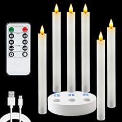 D-Rechargeable White Taper 9.6"