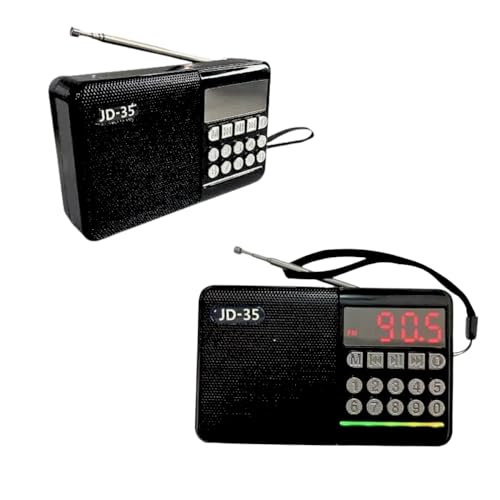 Rádio Radinho Portátil Retro FM/AM Bluetooth 3W, MP3, Entrada Pendrive, P2 e Cartão SD Bateria Recar