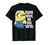 Despicable Me Minions Stuart No One Cares Graphic T-Shirt T-Shirt