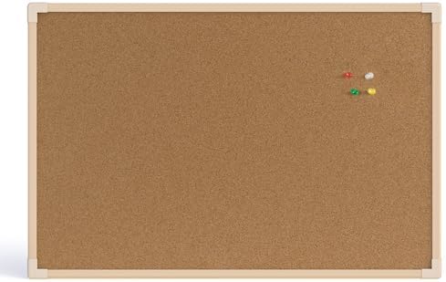 Quadro de Aviso Cortiça Moldura Madeira Pinus Neo STALO, 60x40