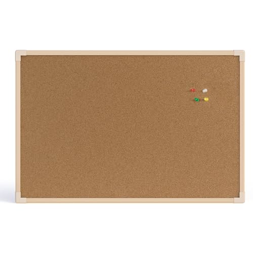 Quadro de Aviso Cortiça Moldura Madeira Pinus Neo STALO, 60x40