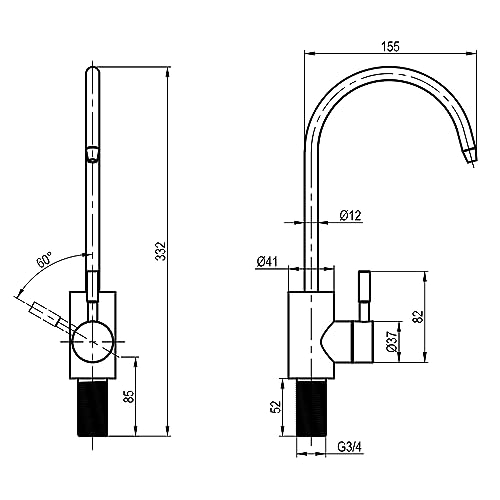 Neues Wasser Group Water Filter Kitchen Faucet, One-Way Kitchen Sink Faucet Compatible with Amway eSPRING Water Filter - Image 2