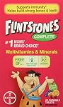 FLINTSTONES Multivitamine Complet à Mâcher pour Enfants, Sans Aspartame, avec Vitamine A, C6, B12, C, D, e, & Calcium 150 compte
