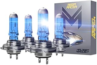 Mega Racer 4 Bulbs H7 Headlight Bulb H7 Halogen Headlight Bulb 12V 100W